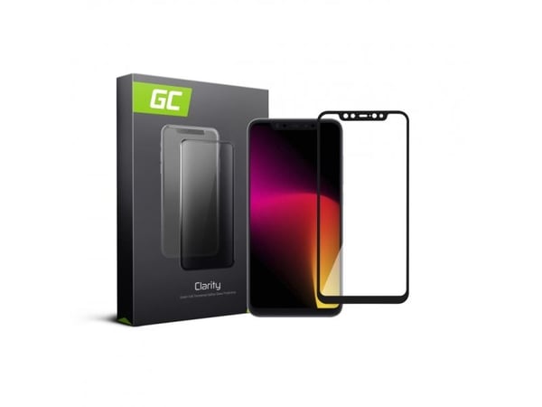 Green Cell Clarity - Skjermbeskyttelse for mobiltelefon - 2.5D - glass - rammefarge svart - for Xiaomi MI 8