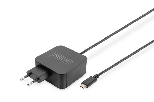 DIGITUS - Strømadapter - AC 100-240 V - 65 watt - svart