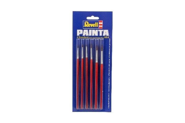 Revell Painta Standard - Malebørste - størrelse: 0, 1, 2, 3, 4, 00 (en pakke 6)