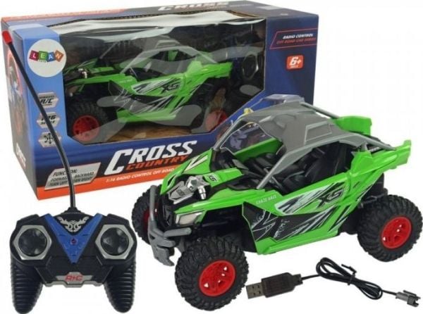 Lean Sport RC terrengbil cross country 27 MHz grønn