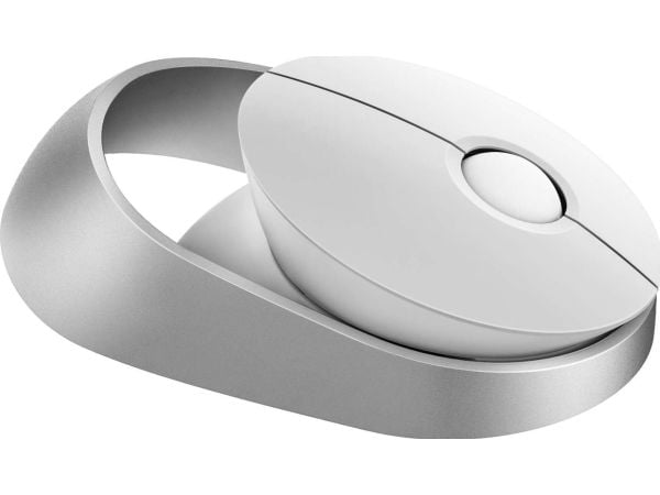 Rapoo Ralemo Air 1 - Mus - flerfunksjonsmodus - optisk - 3 knapper - trådløs - 2.4 GHz, Bluetooth 3.0, Bluetooth 5.0 - USB trådløs mottaker - hvit