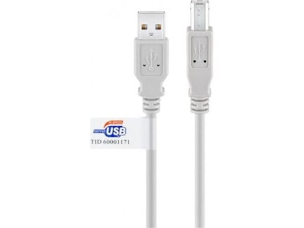 Goobay USB AB 200 HiSpeedCert 2.0 2m, 2 m, USB A, USB B, uros/naaras