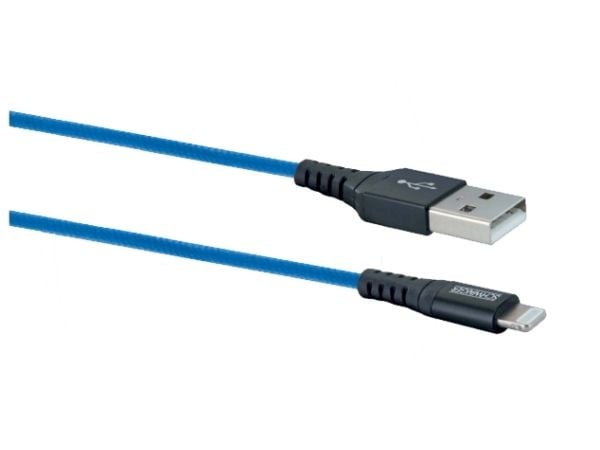 Schwaiger LPRO440 501, Blå, USB A, Lightning, 1,2 m, Hankjønn, Hankjønn