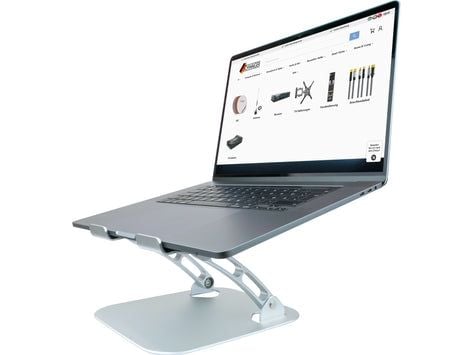 Schwaiger - Ställ för bärbar dator - hopfällbar - 20" - silver