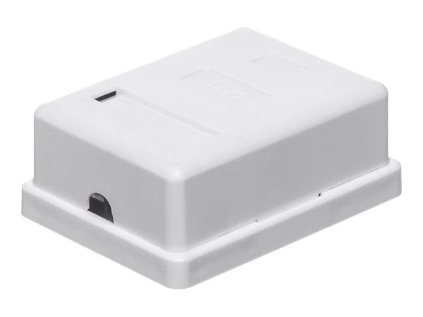 Netrack - Eluttag - RJ 45 - 1 nätverksuttag - vit