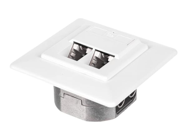 Netrack - Upotettava pistorasia - seinäasennettava - CAT 5e - STP - RJ-45 X 2