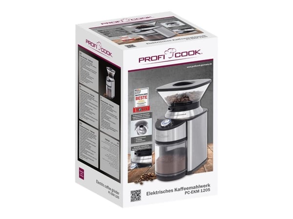 ProfiCook PC-EKM 1205 - Kaffekvern - 200 W - rustfritt stål / svart
