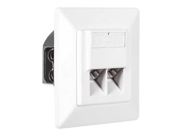 Netrack - Upotettava pistorasia - seinäasennettava - CAT 5e - STP - RJ-45 X 2