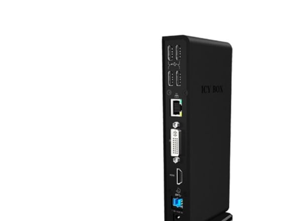 ICY BOX IB-DK2241AC - Dokkingstasjon - USB - DVI, HDMI - GigE