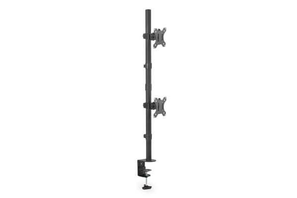DIGITUS DA-90438 - Stativ - for 2 LCD displays / curved LCD displays - clamp or grommet mount - stål, plastikk - matt svart - skjermstørrelse: innt...