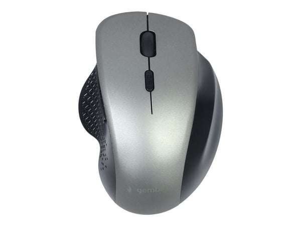 Gembird MUSW-6B-02-BG - Mus - ergonomisk - optisk - 6 knapper - trådløs - 2.4 GHz - USB trådløs mottaker - svart, romgrå - giftbox with transparent...