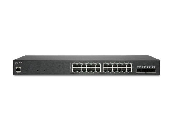 SonicWall Switch SWS14-24 - Switch - Styrt - 24 x 10/100/1000 + 4 x 10 Gigabit SFP+ - rackmonterbar - med 3-års 247-støtte