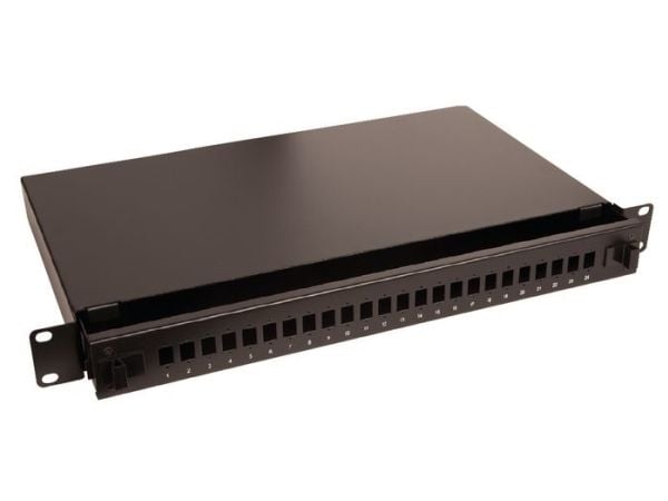 Lanview - Koblingspanel - rackmonterbar - SC/LC Duplex X 24 - svart - 1U - 19"