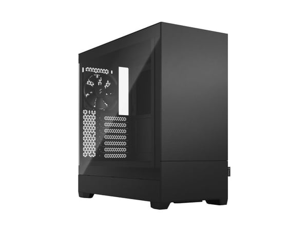 Fractal Design Pop Silent - Tower - ATX - sidepanel med vindu (herdet glass) - ingen strømforsyning (ATX) - sort TG klar fargetone - USB/lyd