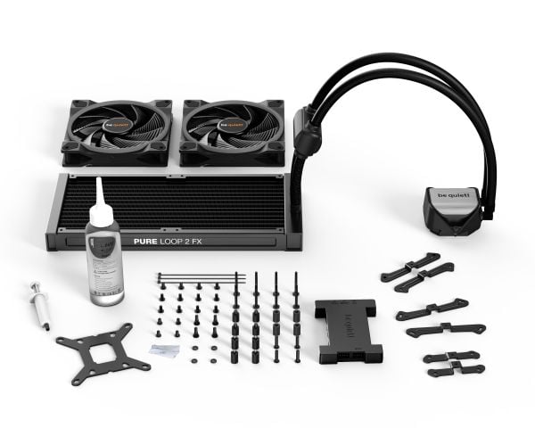 be quiet! Pure Loop 2 FX - Væskekjølesystem for prosessor - 280mm - (for: LGA1700, LGA1200, LGA2066, LGA1150, LGA1151, LGA1155, LGA2011, LGA2011-3,...