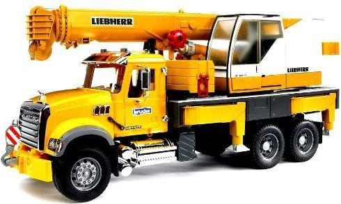 BRUDER MACK Granite Liebherr crane truck, 4 År, ABS synthetics, Svart, Gul
