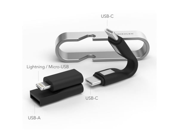 Vonmählen High Six, USB C, USB C, Musta, Ruostumaton teräs