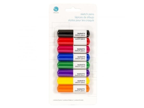 Silhouette SILH-PEN-START, 8 styck, Svart, Blå, Grön, Orange, Rosa, Lila, Röd, Gul