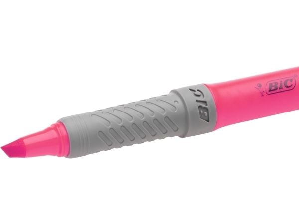 BIC Highlighter Grip, 12 kpl, Vaaleanpunainen, Taltan pää, Vaaleanpunainen, Pyöreä, 1,6 mm