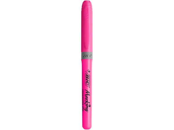 BIC Highlighter Grip, 12 kpl, Vaaleanpunainen, Taltan pää, Vaaleanpunainen, Pyöreä, 1,6 mm