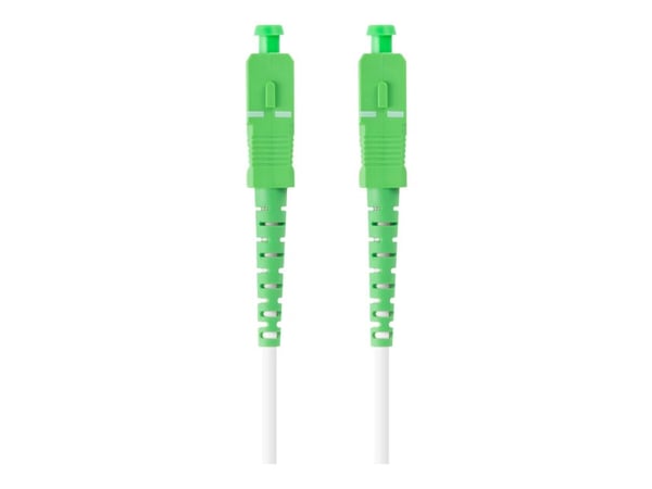 Lanberg - Koblingskabel - SC/APC-enkeltmodus (hann) til SC/APC-enkeltmodus (hann) - 40 m - 3 mm - fiberoptisk - simpleks - 9 / 125 micron - G.657.B...
