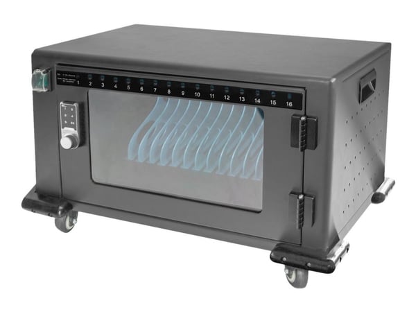 DIGITUS DN-45003 - Vagn (endast laddning) - för 16 surfplattor/bärbara datorer - låsbar - SPCC kallvalsat stål - svart, RAL 9005 - skärmstorlek: up...