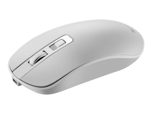 Canyon MW-18 - Mus - høyre- og venstrehåndet - optisk - 4 knapper - trådløs - 2.4 GHz - USB trådløs mottaker - perlehvit - løsvekt - blister