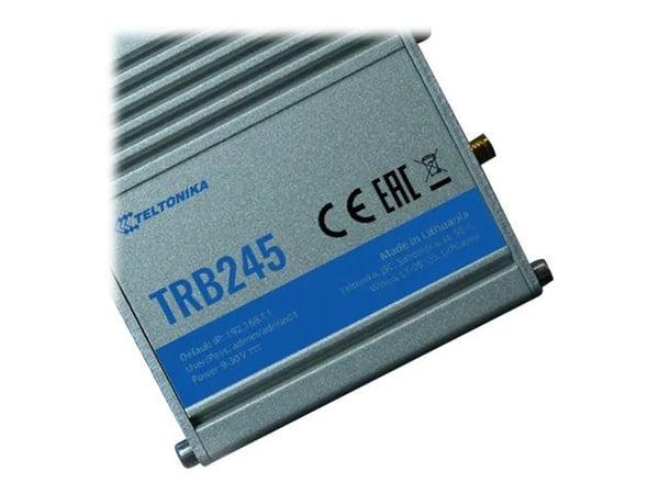 Teltonika TRB245 - Gateway - 100Mb LAN, RS-232, RS-485 - LTE - 3G, 4G - DC-strøm