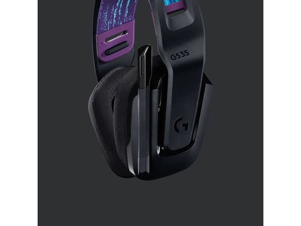 Logitech G535 LIGHTSPEED - Hodesett - Full størrelse - 2,4 GHz - Trådløs - USB - Svart