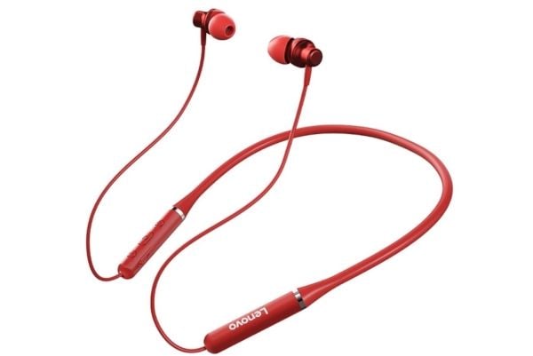 Lenovo HE05 trådlösa sporthörlurar, röd