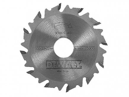 DeWALT - Biscuit joiner blade - för trä - 102 mm - 12 tänder