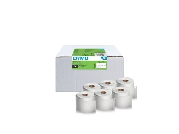 DYMO 2177565, Hvit, Selvklebende etikett, Stanset etikett, Direkte termisk, Universal, Rektangel