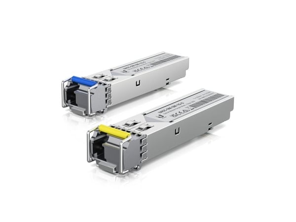 Ubiquiti - SFP (mini-GBIC) transceivermodul - 1GbE - 1000Base-BiDi - LC-enkeltmodus - opp til 3 km - 1310 nm / 1550 nm (en pakke 2)