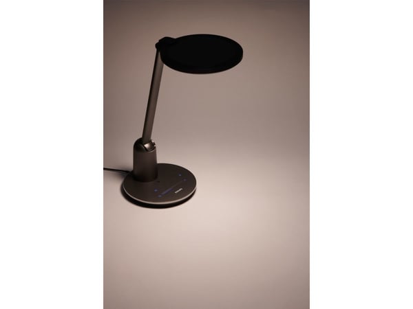 Philips Funksjonell Einstein-skrivebordslampe, Mørkegrå, Metall, Soverom, Stue, Kontor, Tidsriktig, IP20, II