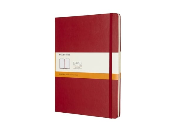 Moleskine 805-50-0285-508-2, Monokromatisk, Rød, Matt, 70 g/m², Linjerte ark, Innbundet (hardcover)