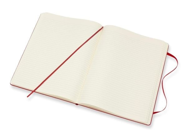 Moleskine 805-50-0285-508-2, Monokromatisk, Rød, Matt, 70 g/m², Linjerte ark, Innbundet (hardcover)