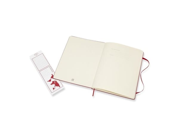 Moleskine 805-50-0285-508-2, Monokromatisk, Rød, Matt, 70 g/m², Linjerte ark, Innbundet (hardcover)