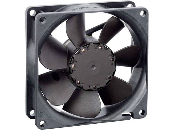 ebm-papst 8414 NGM, Tuuletin, 8 cm, 2600 RPM, 26 dB, 58 m³/h, Musta