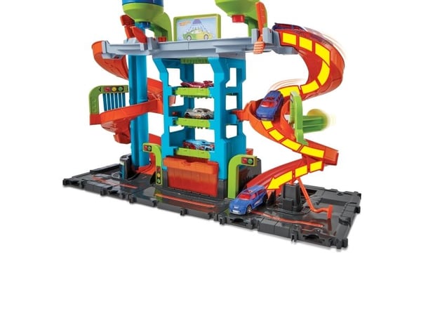 Hot Wheels City Mega Car Wash med 1 Color Shifters-bil, leke til barn, Kjøretøy og banesett, 4 år, Plast, Flerfarget