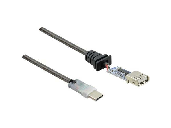Renkforce RF-5067256, 10 m, USB C, USB A, USB 2.0, 0,48 Gbit/s, Sort