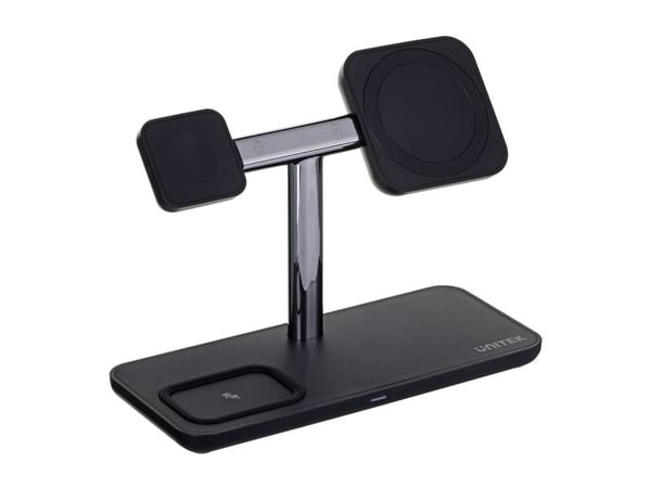 UNITEK P1212A, Frittstående, ABS, Sort, Sølv, Kontakt, Bord, 15 W
