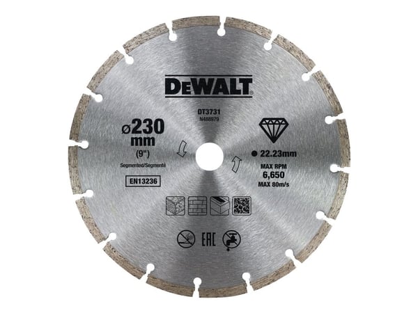 DeWALT DT3731 - Timanttinen leikkuukiekko - betonille, muuraukselle - 230 mm