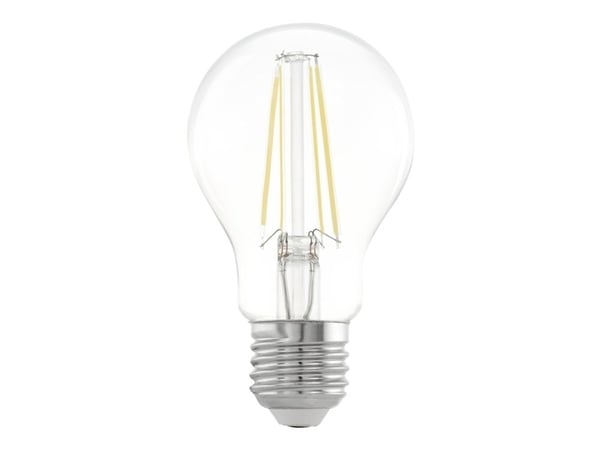 Eglo - LED-filamentlyspære - form: A60 - E27 - 7.3 W (ekvivalent 60 W) - klasse E - varmt hvitt lys - 2700 K - gjennomsiktig