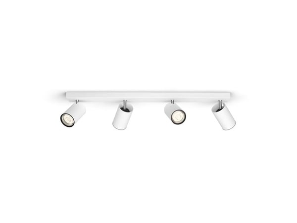 Philips Påbygd spotlys, Overflateegnet, GU10, 4 ampuller, LED, 220-240 V, Hvit
