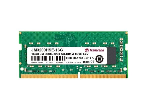 Transcend JetRAM - DDR4 - modul - 16 GB - SO DIMM 260-pin - 3200 MHz / PC4-25600 - CL22 - 1.2 V - ikke-bufret - ikke-ECC