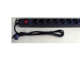 Microconnect CABINETACC23, Perus, 1U, Vaaka/Pysty, Musta, 8 AC-pistorasia(a), 3 m