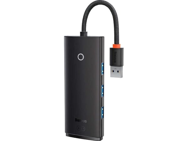 Keskitin 4w1 Baseus Lite Series USB do 4x USB 3.0 25cm (czarny)