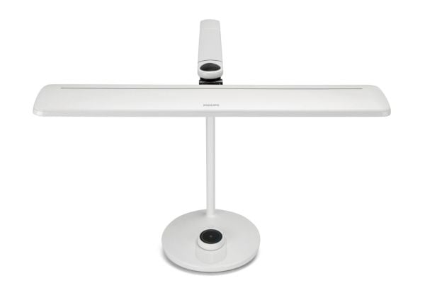 Philips Funksjonell VDT Mate-skrivebordslampe, Hvit, Metall, Soverom, Stue, Kontor, Tidsriktig, IP20, II
