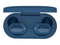 Belkin SoundForm Play - True wireless-hodetelefoner med mikrofon - i øret - Bluetooth - aktiv støydemping - blå