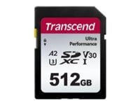 Transcend 340S - Flashminnekort - 512 GB - A2 / Video Class V30 / UHS-I U3 - SDXC UHS-I